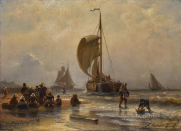  Breton Painting - BRETON FISHERMEN Alexey Bogolyubov boat ship